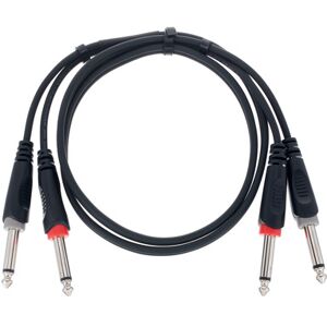 Cordial 14843 Audio Jack Kabel - 1m Svart PVC Cordial 14843 Audio Jack Kabel - 1m Svart PVC