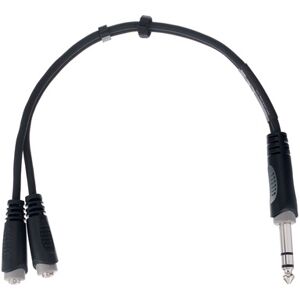 Cordial 14886 Jack Audio Y-adapter - Stereo, 0,30 m, Svart Cordial 14886 Jack Audio Y-adapter - Stereo, 0,30 m, Svart