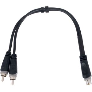Cordial Y-adapter 14888 Jack / RCA-lyd - 0,30 m PVC svart Cordial Y-adapter 14888 Jack / RCA-lyd - 0,30 m PVC svart