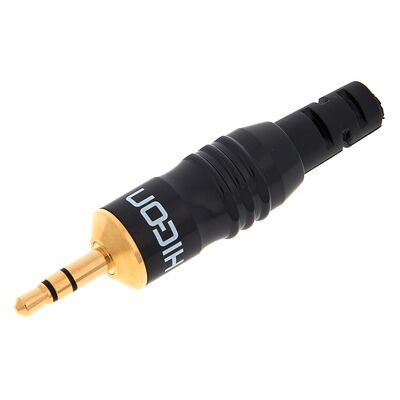 Hicon HI-J35S02 Stereo lydplugg - 3,5mm, Rett, Svart Hicon HI-J35S02 Stereo lydplugg - 3,5mm, Rett, Svart