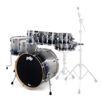 DW PDP CM7 Rock Silver to Black DW PDP CM7 Rock Silver to Black