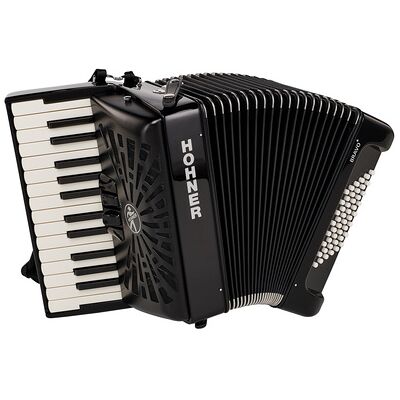 Hohner Bravo II 48 Black silent key Hohner Bravo II 48 Black silent key