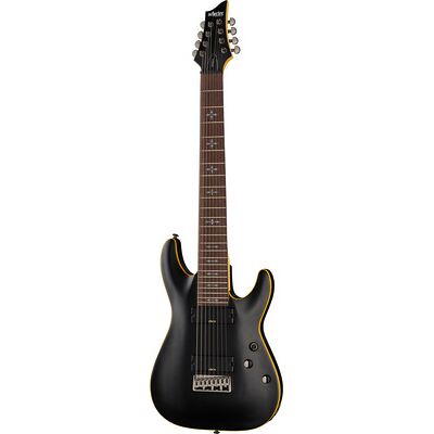Schecter Demon-8 Aged Black Satin Schecter Demon-8 Aged Black Satin