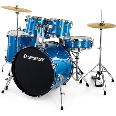 Ludwig Accent Drive 5pc Blue Ludwig Accent Drive 5pc Blue
