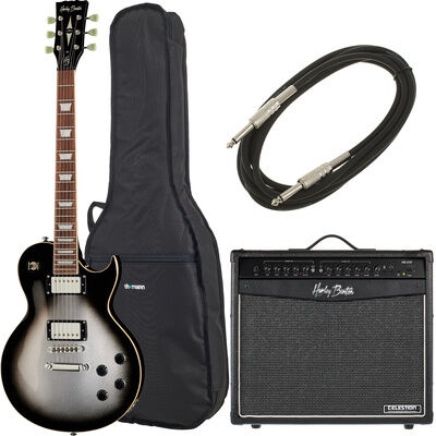 Harley Benton SC-550 II Silver Burst Bundle