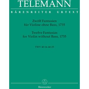 Bärenreiter Telemann 12 Fantasien Violine Bärenreiter Telemann 12 Fantasien Violine