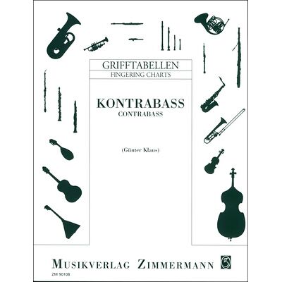 Zimmermann Verlag Grifftabelle Kontrabass Zimmermann Verlag Grifftabelle Kontrabass