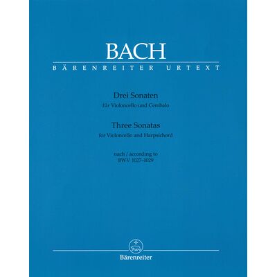 Bärenreiter Bach Drei Sonaten Cello Bärenreiter Bach Drei Sonaten Cello