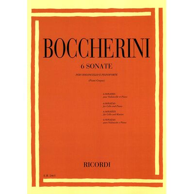 Ricordi Boccherini 6 Sonaten Cello Ricordi Boccherini 6 Sonaten Cello