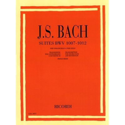 Ricordi Bach 6 Suites Double Bass Ricordi Bach 6 Suites Double Bass
