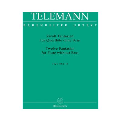 Bärenreiter Telemann Fantasien Querflöte Bärenreiter Telemann Fantasien Querflöte