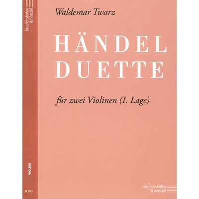 Heinrichshofen Verlag Händel Duette Violine Heinrichshofen Verlag Händel Duette Violine