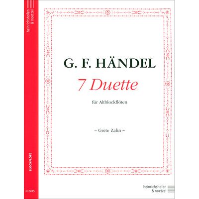 Heinrichshofen Verlag Händel 7 Duette Heinrichshofen Verlag Händel 7 Duette