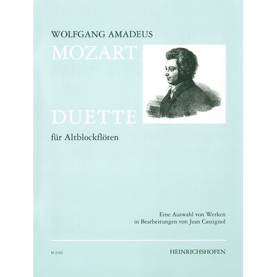 Heinrichshofen Verlag Mozart Duette Altblockflöte Heinrichshofen Verlag Mozart Duette Altblockflöte