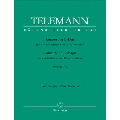 Bärenreiter Telemann Konzert G-Dur Viola Bärenreiter Telemann Konzert G-Dur Viola