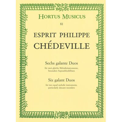 Bärenreiter Chédeville Galante Duos Sopran Bärenreiter Chédeville Galante Duos Sopran
