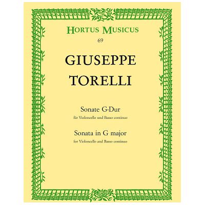 Bärenreiter Torelli Sonate Violoncello Bärenreiter Torelli Sonate Violoncello