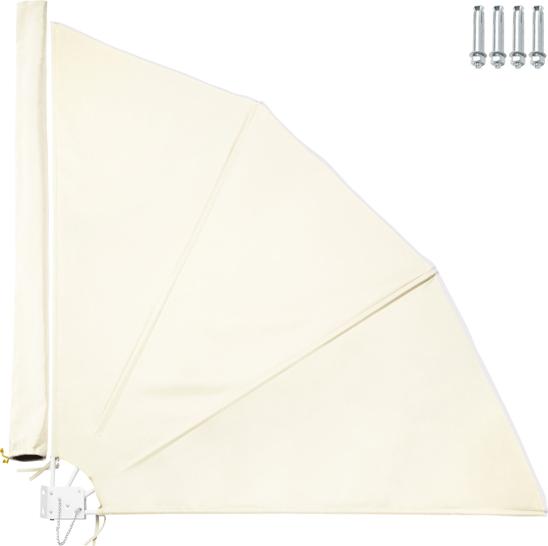 tectake Vifteformet balkong skillevegg - beige