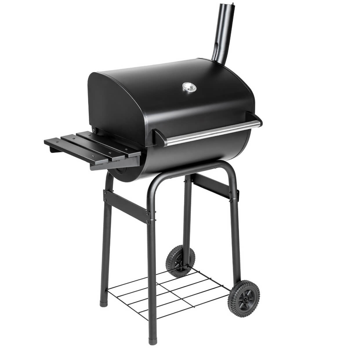 tectake BBQ kullgrill av pulverlakkert metall - svart