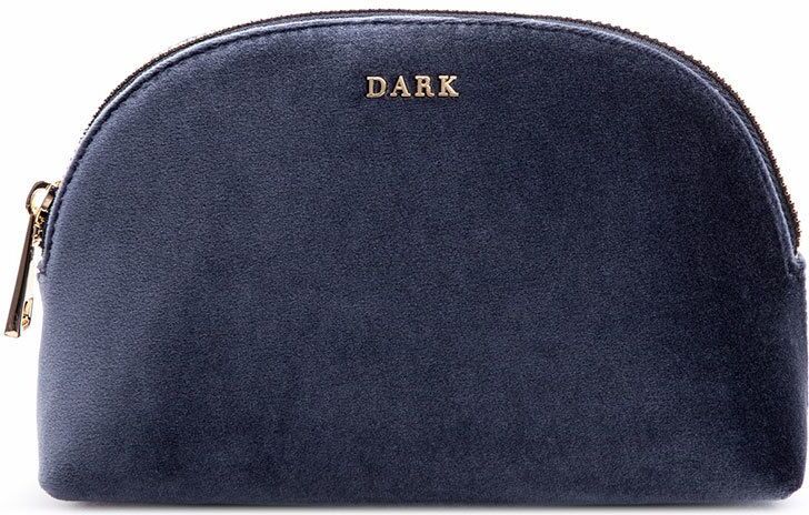 DARK Velvet Make-Up Pouch Steel Blue