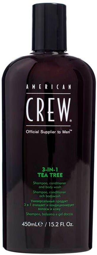 American Crew 3 In 1 Tea Tree Shampoo, Conditioner & Bodywash 450ml