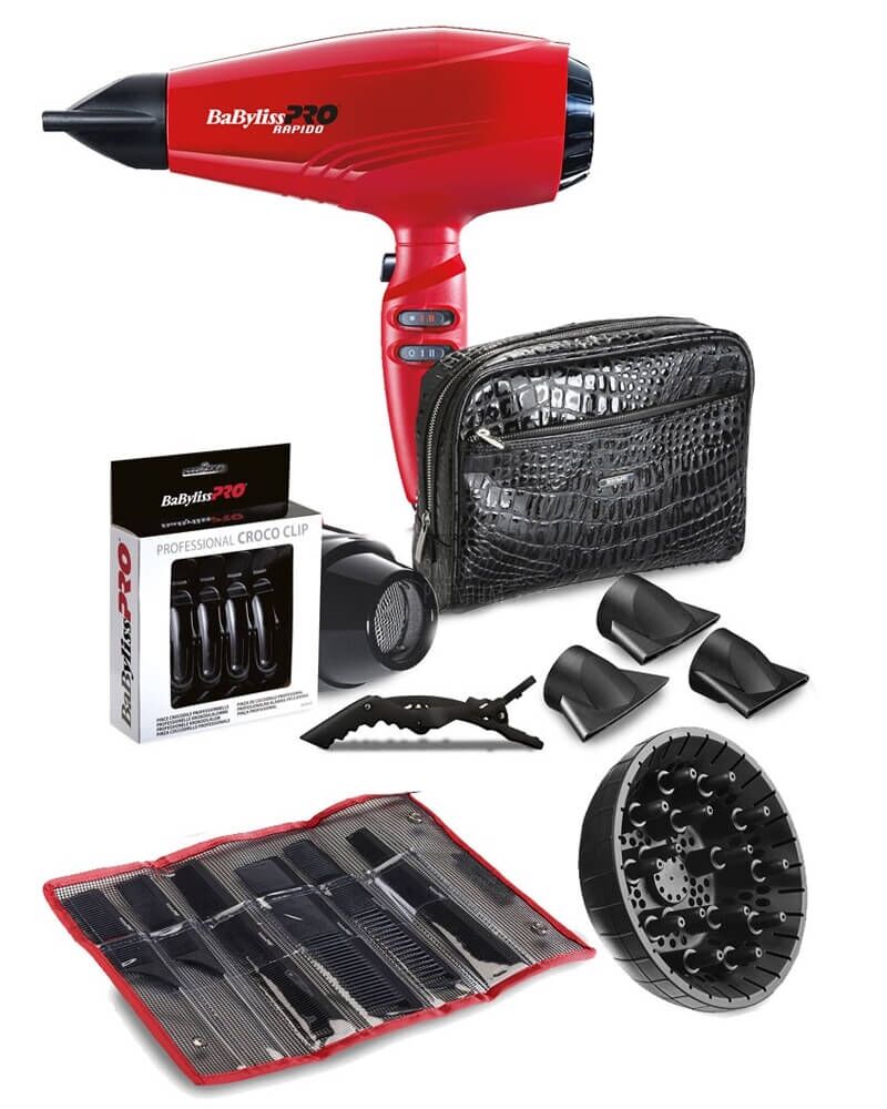 BaByliss PRO RAPIDO Ferrari Stylebox - Red