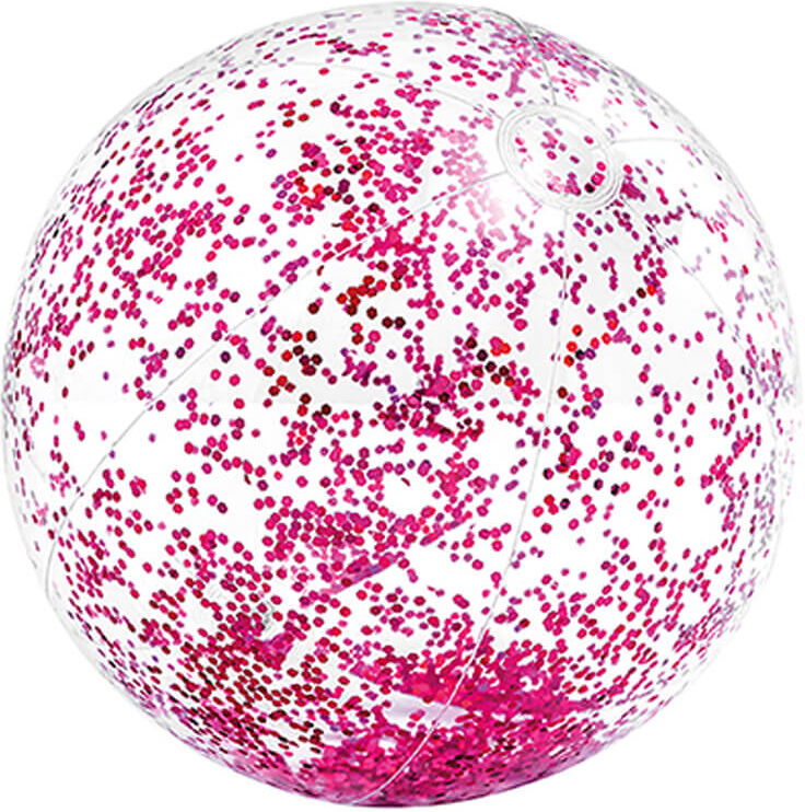 Intex Transparant Pink Glitter Beach Ball