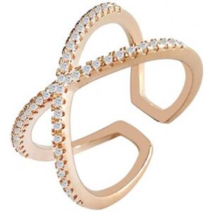 Everneed Scarlett - rosegold crossring with zirconia (U)