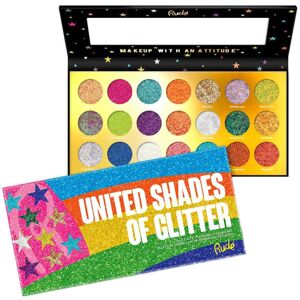 Rude Cosmetics United Shades of Glitter  21 Pressed Glitter Palette 23 g