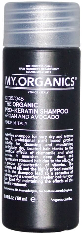 My.Organics The Organic Pro-Keratin Shampoo Argan And Avocado 50 ml