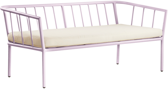 MENTON sofa 2-seter  Lilla/hvit