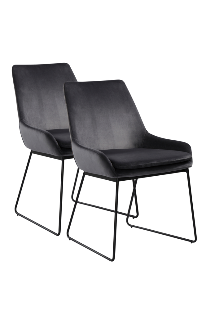 MINOU stol 2-pk Mørk grå