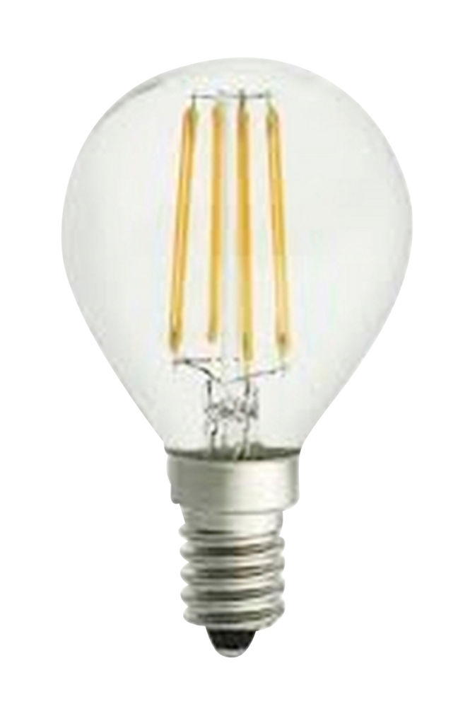 Filament dekor LED dimbar illum , E14, 4W, Ø 45mm rav Transparent
