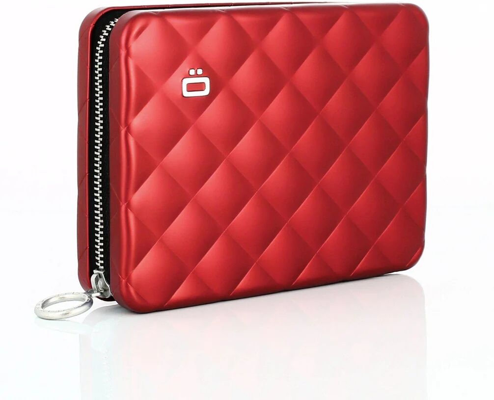 Ögon Designs - Quilted Aluminium zipper lommebok/mini clutch Rød