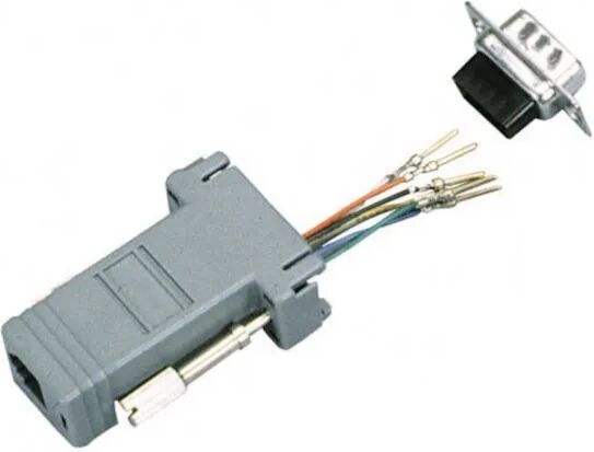 RJ45 til DB9 stiftadapter