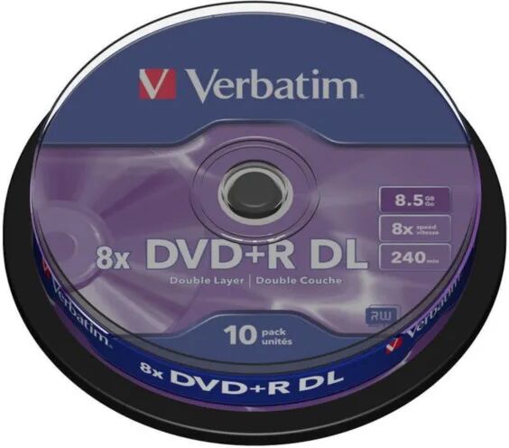 Verbatim DVD+R DL på spindel 10-pk.