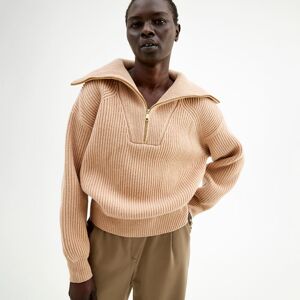 Turtleneck Zip Janka Polliani x Pierre Robert Merinoull - Nude - S O137