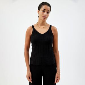 Pierre Robert Strikket Singlet Bomull - Black SB49