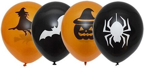 Hisab-Joker Ballonger Halloween Med Trykk 6Pk