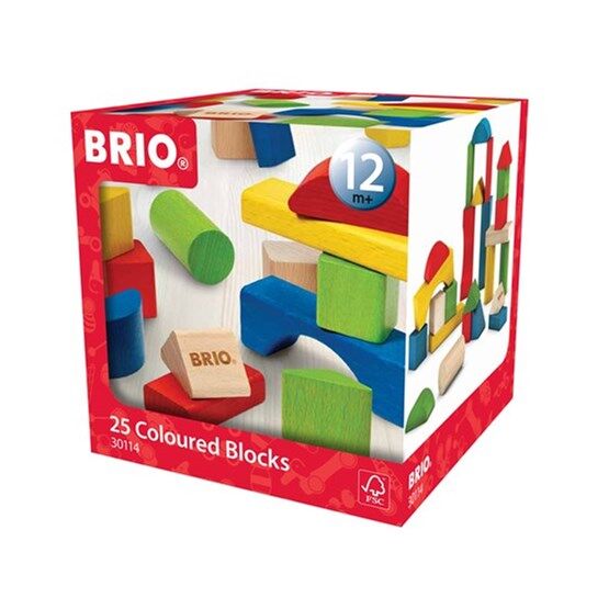 BRIO, Byggeklosser, 25 farger tre