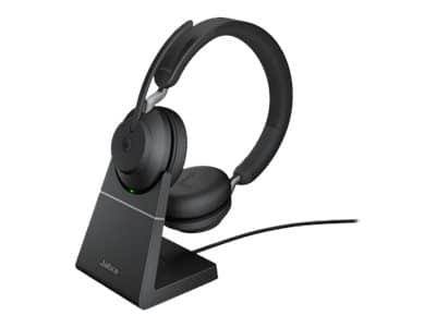 Jabra Evolve2 65 Ms Duo- Flere Varianter (Sertifisert For: Ms Teams, Mono / Duo: Duo, Usb A Eller C: Usb A, Ladestand: Med Ladestand)