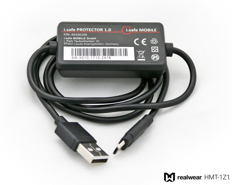 Realwear Usb Kabel Med Lade Beskyttelse For Hmt-1z1