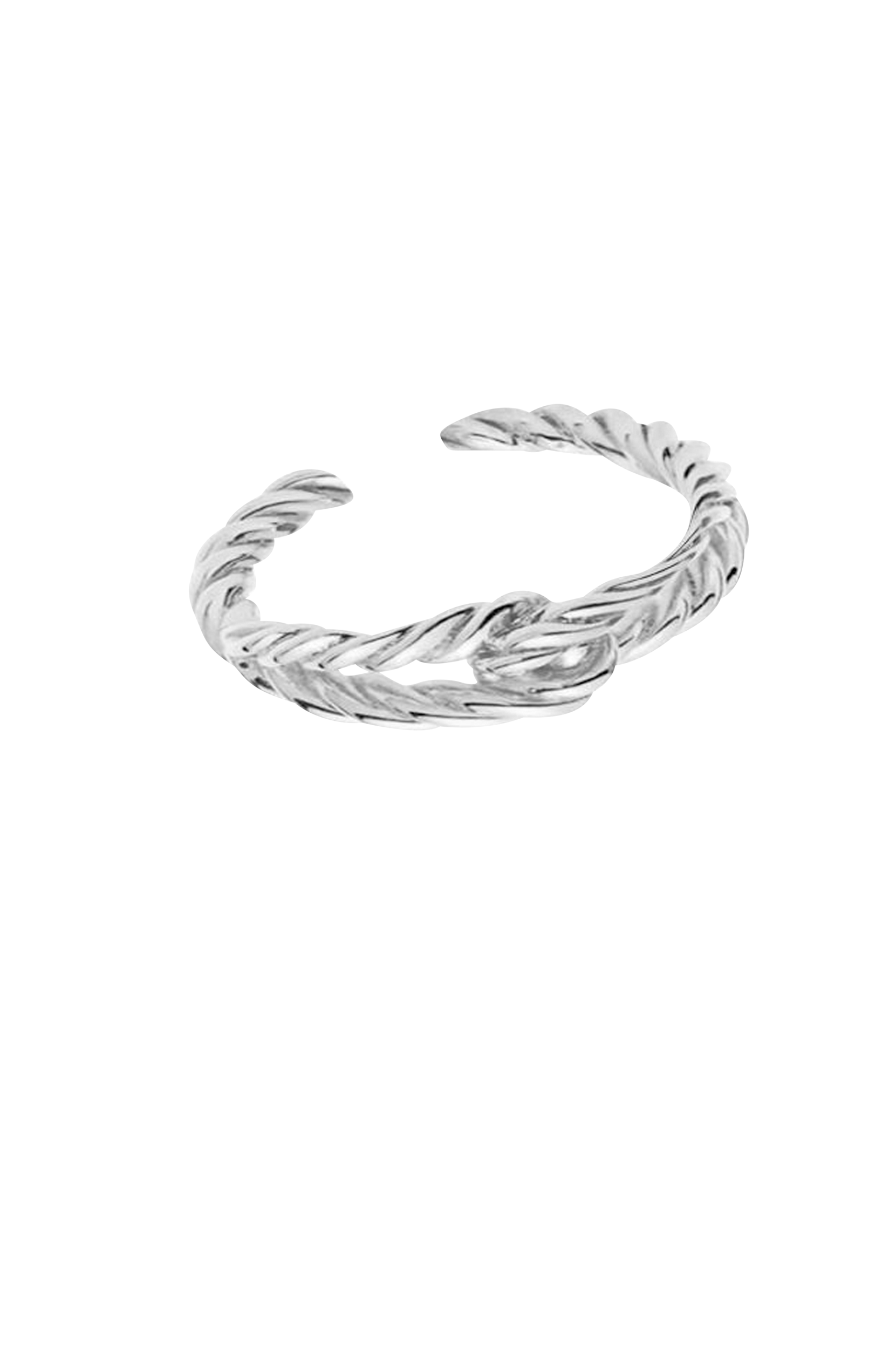 IOAKU - Ring Thin Eternal Rope - Sølv - ONE SIZE