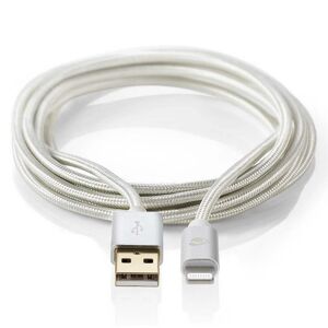 Smartsaker Lang USB-kabel i stoff, Lightning 3 m