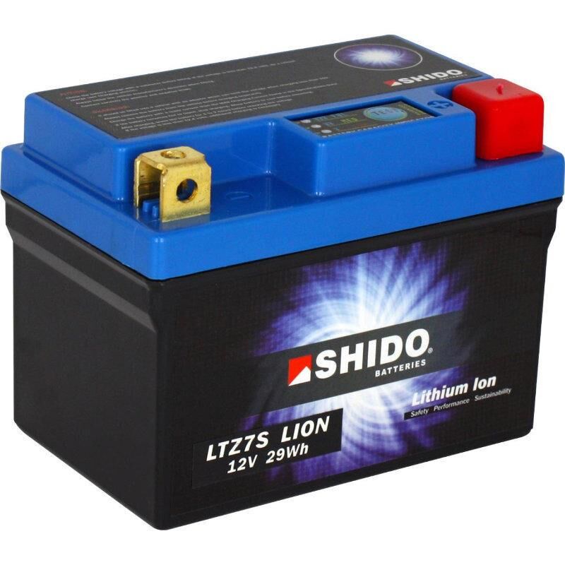 Shido Ltz7s Lithium - 12v Atv/mc/snøscooter Batteri 12v, 2.4ah 30wh, 113x69x105