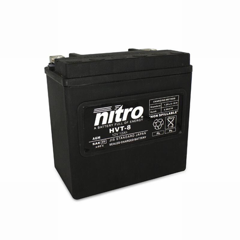 Nitro Hvt 08 - 12v Atv/mc/snøscooter Batteri 12v, 14ah, 148x86x144, Forsegl. Agm Gel