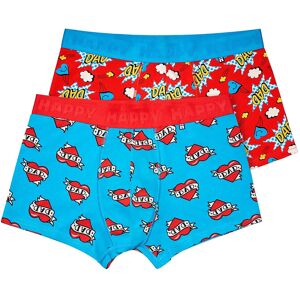 Happy Socks 2-Pack Super Dad Short Boxers Gift Set S Patterned S Happy Socks 2-Pack Super Dad Short Boxers Gift Set S Patterned S