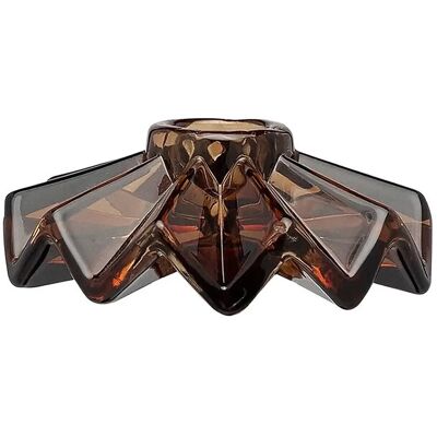 Anna + Nina Frilly Candle Holder H10CM Brown H10CM Anna + Nina Frilly Candle Holder H10CM Brown H10CM