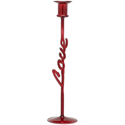 Anna + Nina Carmine Love Candle Holder H10CM Red H10CM Anna + Nina Carmine Love Candle Holder H10CM Red H10CM