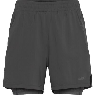 2XU Aero Mesh 2-In-1 5 Inch Shorts XXL Grey XXL 2XU Aero Mesh 2-In-1 5 Inch Shorts XXL Grey XXL